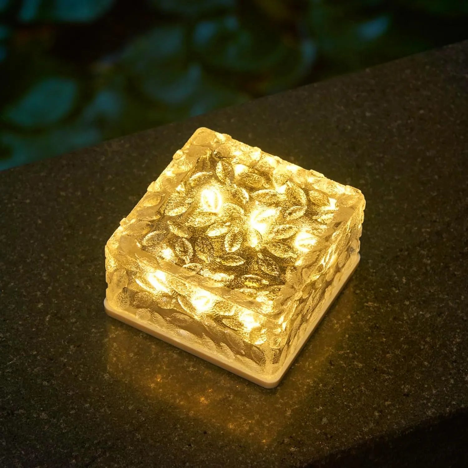 Solar Glass Brick Light – Warm White ( pack-1 )