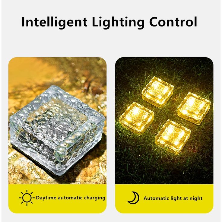 Solar Glass Brick Light – Warm White ( pack-1 )